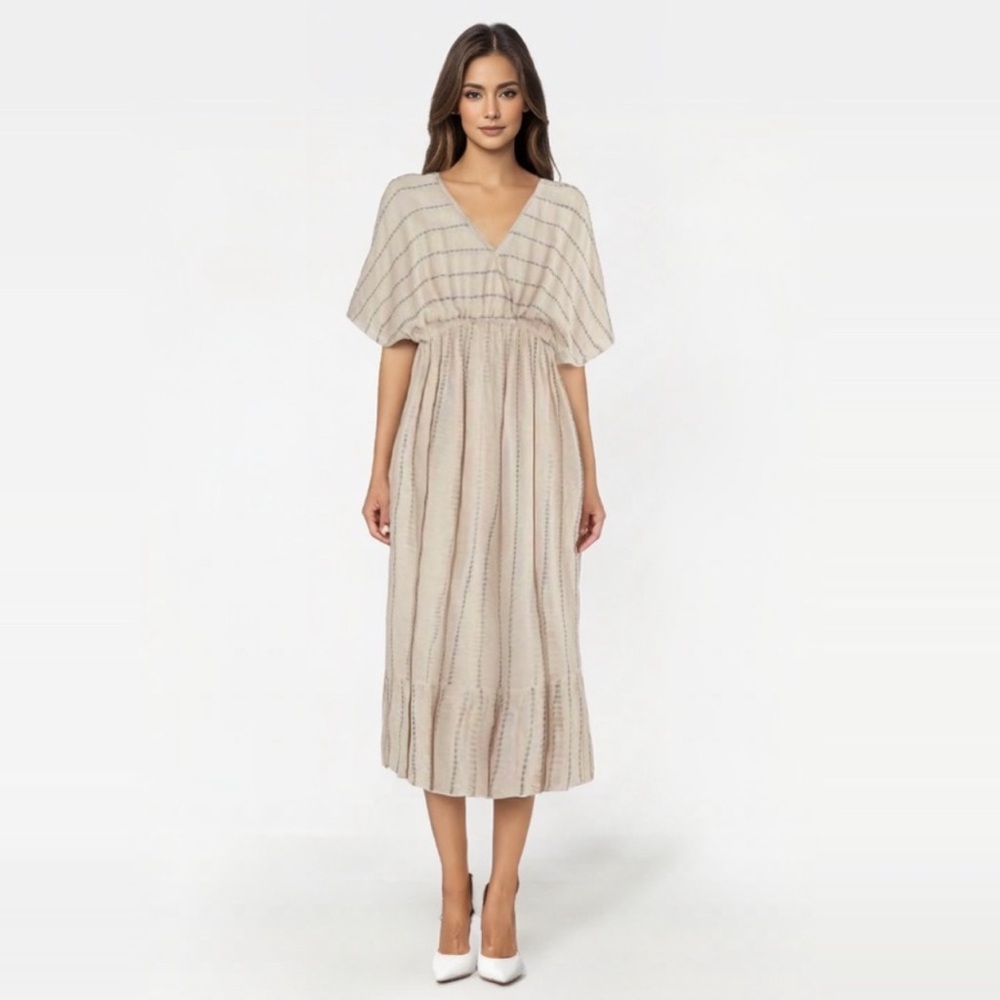 World Market Mira Cotton Kaftan Midi Dress